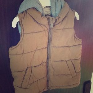 Old Navy puffy vest with hood size 24 months